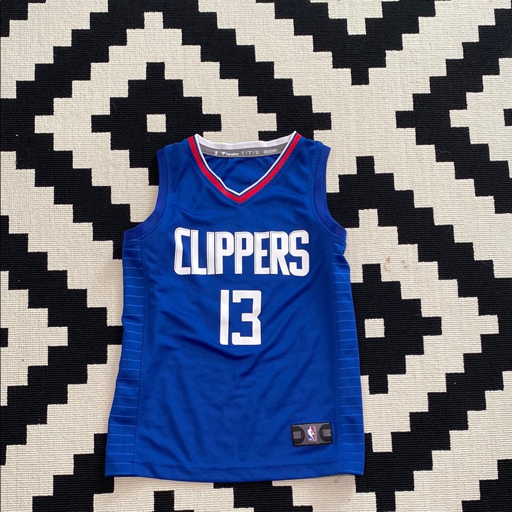 Kids Blue Clippers Basketball Jersey